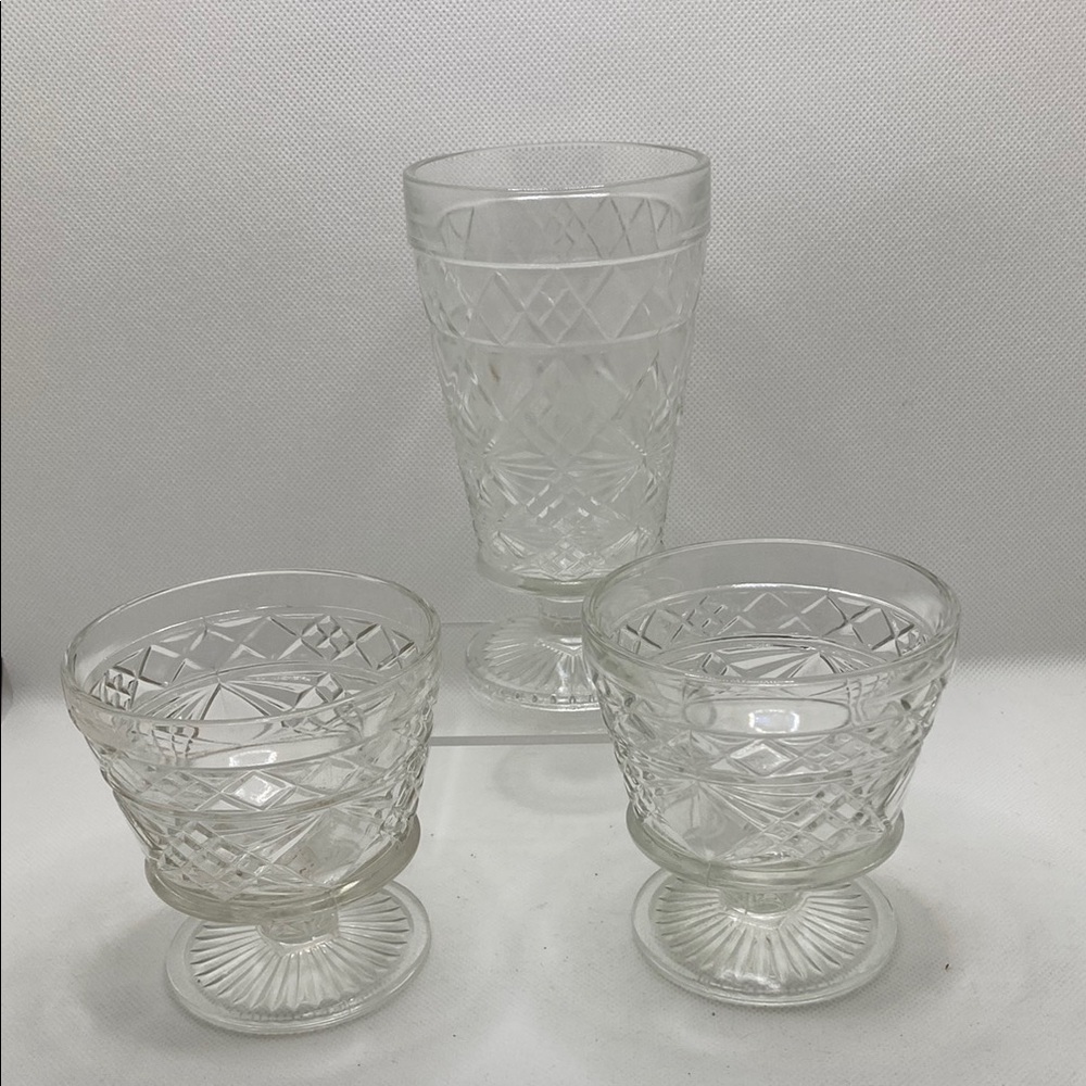 Vintage Drinkware Set of Three
